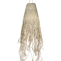 Pantalla de lámpara colgante trenzada natural Doum - 20 x 15 cm