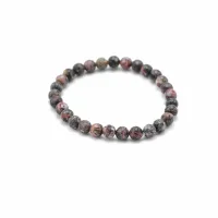 Pulsera de manifestación de piedras preciosas - Piel de leopardo - Coraje