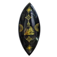 Cuenco de incienso esmaltado - aluminio - Buda dorado y negro
