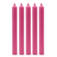 Velas a Granel de Color Sólido - Rosa Profundo Rústico - Paquete de 10