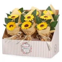 Flor de jabón - Ramo de dos girasoles