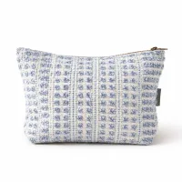 Nomad Sari Indian Jacquard Bolsa de aseo - Indigo Echo