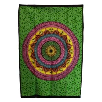Arte de pared de algodón (70x110 cm) - Mandala vibrante