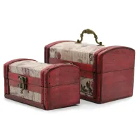 Juegos de 2 cajas coloniales - Rose Design