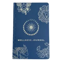 Diario de Bienestar Azul Medianoche - 120 páginas - Zodiaco Plateado