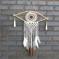 Med macramé eye blanco / gris / marrón