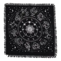 Mantel de altar esotérico con flecos - Horóscopo