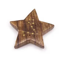 Quemador de incienso con signos del zodíaco de latón grabado - Estrella