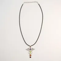 Colgantes devocionales de la India - Baño de plata (cordón de 45 cm) - Ángel Chakra