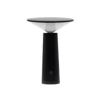 Lámpara táctil - Champiñón negro ajustable - luz con patrón USB (C) - Recargable (2000 vatios)