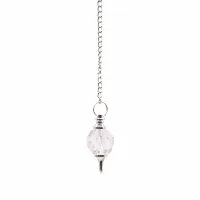 Facted Gemstone Pendulum - Rock Quartz