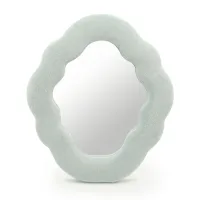 Espejo suave y ondulado – Nube – Azul nube (28x24x2.3cm)