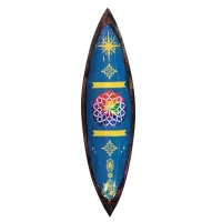 Cuenco de incienso esmaltado - Madera de mango - Mandala