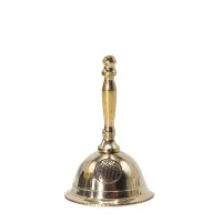 Pequeña campana de latón para altar - Flor de la Vida