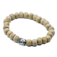 Cuentas de sandalia fragantes y brazalete Buddah
