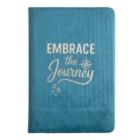 Cuaderno de terciopelo azul claro - 80 páginas - Abraza el viaje