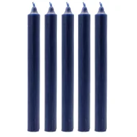 Velas a granel color sólido – azul marino rústico - Paquete de 10