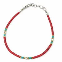 Coral tribal bead