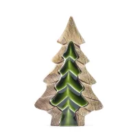 Perdido en el Bosque - Decoración de madera con un pequeño árbol dentro de un árbol - 15x10 cm