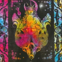 Arte mural de algodón - Sirena