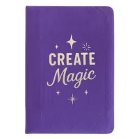 Cuaderno de terciopelo morado - 80 páginas - Crea magia