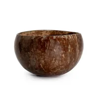 Cuenco pequeño de coco natural Pulido – 7 × 10 cm