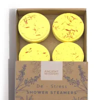 Zen Shower Steamers - Cuarteto de Bienestar Terapéutico - Desestresante (Amarillo)