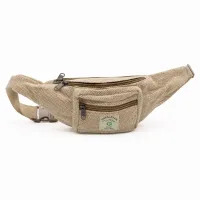 Bolso Tipo Cinturón de Estilo Cáñamo y Algodón (o Riñonera) - Natural