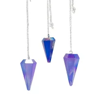 Péndulo de seis caras - Aurora Cristal Azul - 4 cm