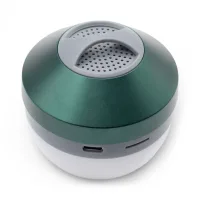Lámpara colgante verde para acampar y mini altavoz