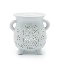 Quemador de Aceite - Búho - Blanco
