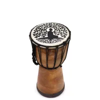 Tambor Djembe hecho a mano con tapa ancha - 25cm