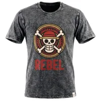 Nomad Sari Camiseta de algodón lavado a piedra - Rebel - gris carbón - XL