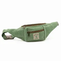 Bolso Tipo Cinturón de Estilo Cáñamo y Algodón (o Riñonera) - Salvia