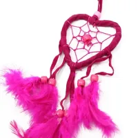 Atrapasueños Bali corazón peq - Turquesa/Rosa/Morado