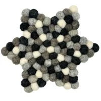 Tapete central de fieltro con forma de estrella (38 x 18 cm, color gris multicolor)
