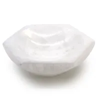 Cuenco hexagonal de selenita - 15cm