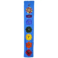 Banner vertical Chakra - celeste 183x35cm