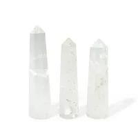 Punta de obelisco de seis caras de piedra preciosa aprox. 11 cm - Cuarzo claro