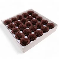 Flor de Jabón Artesanal - Grande Vintage Rose - Chocolate