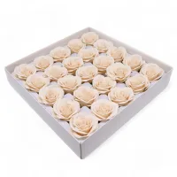 Flor de Jabón Artesanal - Grande Vintage Rose - Marfil victoriano