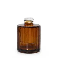 Botella redonda acanalada para difusor de varillas de 150 ml  - Ámbar