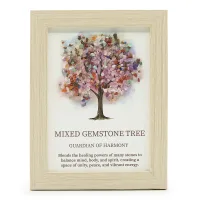 Imagen de piedra preciosa - Árbol de la Vida - Multicolor  (20x14.7x1cm)