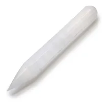 Varita de selenita - 16 cm (Ambos extremos punta)