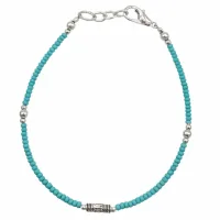 Pulsera nepalí de gemas extrafinas - Turquesa y lágrima