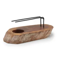Madera de gamel con acabado blanco envejecido