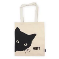 Bolso Básico Icónico - Gato Negro - (40x36 cm) - Algodón Natural 4 oz