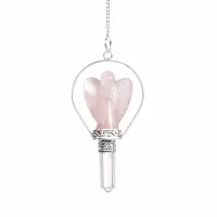 Péndulo ángel cuarzo rosa