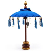 Bali Decoración Hogar Sombrilla - Algodón - Azul- 40cm