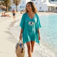Turquesa con dorado y blanco, gran ojo turco